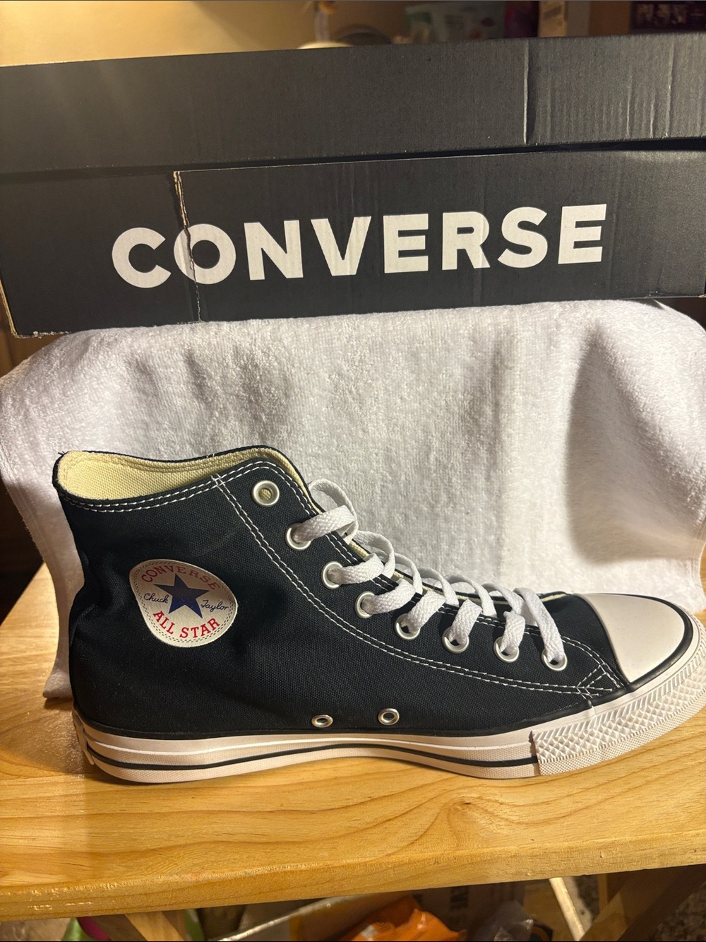 Converse Chuck Taylor All Star High Top Sneakers in Black and White